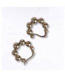 Beaded Hoop Earrings - Silver Free