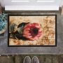 Vintage Protea Door Mat Large