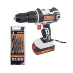 Tork Craft 20V Cordless Impact Driver With Wood Drill Bit Set TORKIT040