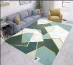 Smte Modern 3D Geometric Design Area 16 Rug & Complementary Ih Tieback With Keychain
