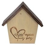 Wooden Quote House Decor Oos-wes Tuis Bes 19CM
