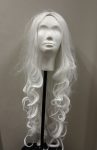 Deluxe White Long Curly Wig