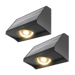 Solar Outdoor Fence Lights Waterproof Colour Changing LED 2 Pack