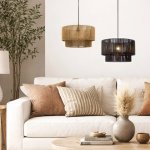 Waigeo Rattan Pendant Light Natural Black - Natural