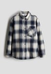 Cotton Flannel Shirt - Blue Checked