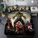 Avengers / Hulk 3D Printed Double Bed Duvet Cover Set