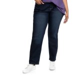 Curvier Straight Leg Jeans - Dark Wash