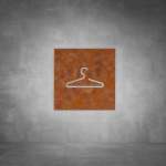 Changing Room Sign - Rust - Powder Coated Aluminum
