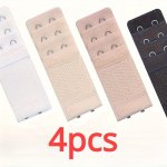 4-PIECE Womens Bra Extender Set - Luxuriate In Luxurious Comfort Enjoy Customizable Fit With Supreme Support Straps - Elastic Ad