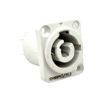 Cyberdyne CZK-1386 Powercon 3P Female Panelmount Connector 20A Type B Grey