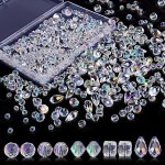 300PCS Ab Crystal Glass Mixed Loose Beads Fashion For Diy Bracelets Necklaces Earrings Small Business Jewelry Making Craft Suppl