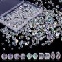 300PCS Ab Crystal Glass Mixed Loose Beads Fashion For Diy Bracelets Necklaces Earrings Small Business Jewelry Making Craft Supplies
