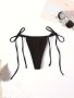Black Tie Side Bikini Bottom Sexy Style High-Stretch High Cut Beachwear Bottom Women's Swimwear & Clothing