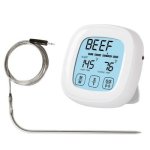 2 Pcs Household Digital Meat Cooking Touchscreen Oven Timer Grill Thermometer
