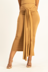 Savannah Wrap Tie Detail Skirt - Toasted Coconut - S
