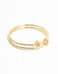 Goldair Gold Plated Layered Rondell Bangle