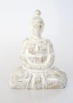 White Washed Sitting Buddha Ornament – 48X37