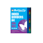 A4 Pp Divider Jan-dec Colour Butterfly