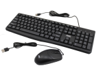 AOC Smte KM151 Wired Home And Office Keyboard & Mouse Set Black With Keychain