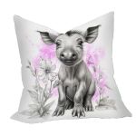 Pink Baby Warthog Luxury Scatter By Nathan Pieterse