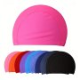 1PC Solid Color Swimming Cap For Adult Nylon Elastic Comfortable Swimming Cap Non-slip Swimming Pool Cap Unisex