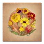 Secret Garden Saffron Art Print - 100 X 100CM No Frame Print Only