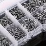 800pcs Self-Tapping Screws Assortment Kit M2 Phillips Flat Head Class 5 Metal Slotted Drive - Diverse Sizes DIY Multipurpose Wood & Sheet Metal Screw Set