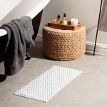 Hexagonal Pvc Bath Mat Dove White
