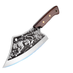 Lifespace 8" Tiger Cleaver With Copper Nails In Black Gift Box