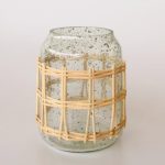 Bamboo Clear Glass Vase 16X12CM