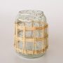 Bamboo Clear Glass Vase 16X12CM