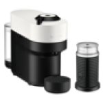 Nespresso Vertuo Pop Coconut White Coffee Machine With Aeroccino 3 Milk Frother 1500W