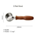Coffee Accessories 2 Ears Naked Coffee Portafilter D Red Wood