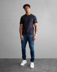 Essential V-neck Navy T-Shirt - XXL Blue
