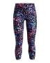 Girls' Heatgear Armour Printed Ankle Crop Leggings - Black / Yxs