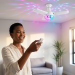 4-LEAVES Smart LED Bulb Bluetooth Speaker Projection Light - 30M