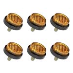 Ccnu 6PCS Motorcycle License Plate Bolts And Nuts M5 Round Reflective Tag Screws Universal Warning Reflector Fasteners For Motor