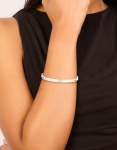 Silver Plated Diamante Wrist Cuff
