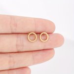 3 Colors MINI Circle Stud Earrings Stainless Steel Y2K Japanese And Korean Style Stud Earrings Cartilage Tragus Earring Jewelry
