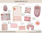 Cot Duvet Bedding Creamy Pink Daisy Set