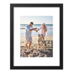 Decoruhome 11X14 Picture Frame Display Pictures 8X10 With Mat Or 11X14 Without Mat Wall Mounting Photo Frame Black 1 Pack