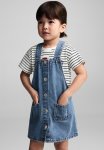 Dungaree Dress Ruffi - Open Blue