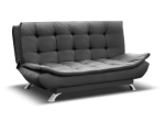 Sleeper Couch - Black Leather-touch