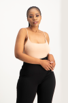 Mindy Strappy Bodysuit - Nude - L