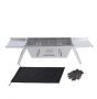 Stainless Steel Folding Portable Bbq Grill Braai Stand With Gloves