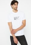 Calvin Klein Ck Address Logo Tee - Bright White