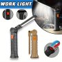 1pc LED COB Work Light With Magnetic Base & Hanging Hook Outdoor Flashlight USB Rechargeable Handheld Torch 360 Rotatable For Running Night Market Hiking Fishing Camping
