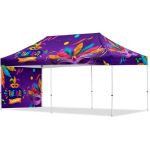 Coated Steel Sublimated Gazebo 6M X 3M 1 Short Full-wall Skin