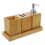 1 Set Bamboo Bathroom Accessories Set Washable Bath Kit Toothbrush Holder S