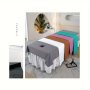 Waterproof & Oil-resistant Spa Massage Bed Sheet - Machine Washable Polyester Perfect For Beauty Salons